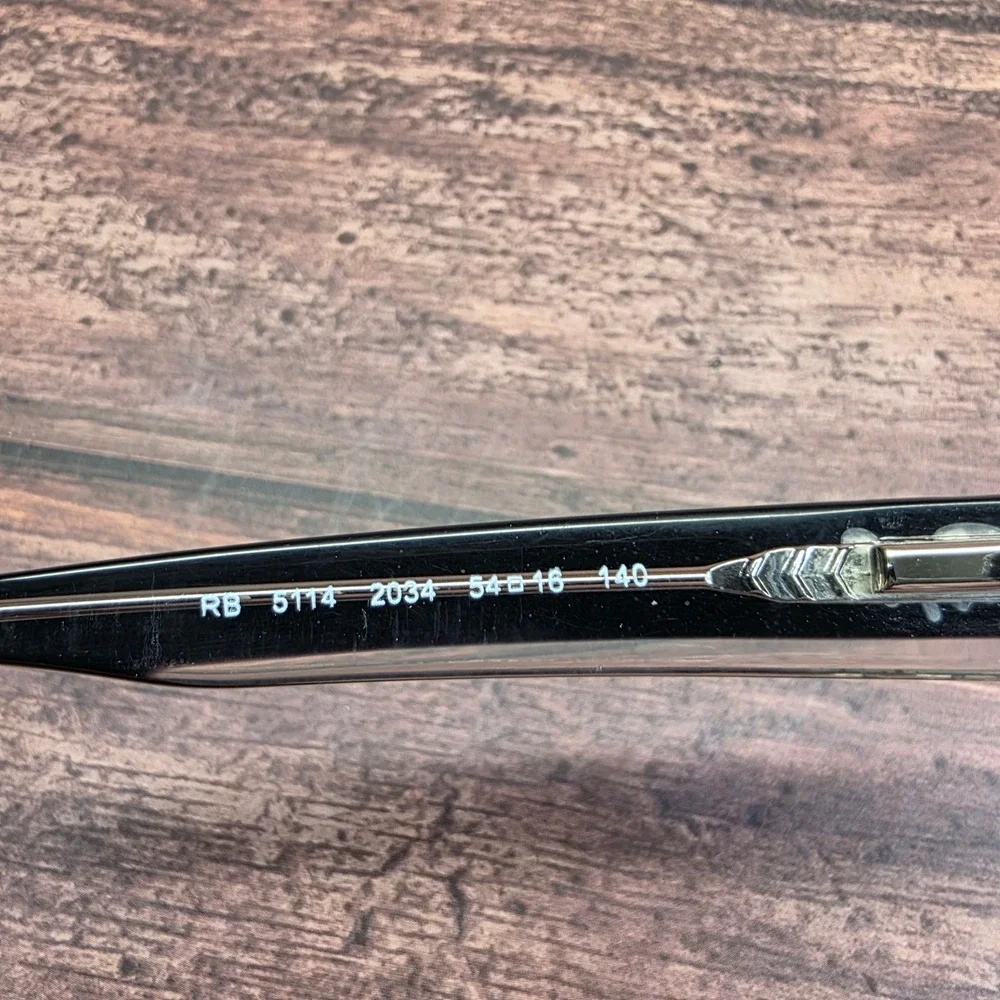 Ray-Ban RB 5114 2034 Black Clear Rectangular Eyeglass Frames 54-16-140